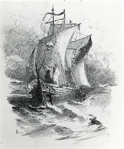 Die Legende vom Geisterschiff oder dem Fliegenden Holländer: Ein niederländischer Kommandant, der sein Schicksal herausfordern wollte, soll dazu verurteilt worden sein, für immer auf seinem Schiff umherzuwandern und den Schiffen, die seinen Weg kreuzen, Un