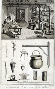 Die Herstellung von Gruyère- und Gerardmer-Käse - in „Encyclopédie“ von Diderot und d