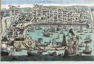 Der Hafen von Messina - Gravur aus dem 18. Jahrhundert von Unknown artist