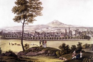 Die Stadt Toeplitz (Toplitz) in Böhmen Ende des 18. Jahrhunderts von Unknown artist