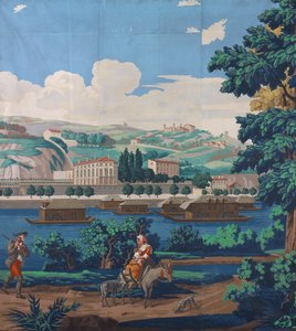 Drei verbundene Tafeln: Die Ansichten von Lyon