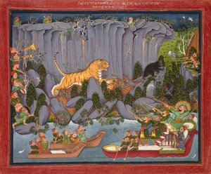 Tigerjagd von Ram Singh II von Unknown artist