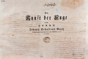 Titelseite der Partitur von Die Kunst der Fuge, von Johann Sebastian Bach