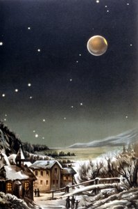 Totale Mondfinsternis. Illustration aus dem 19. Jahrhundert von Unknown artist