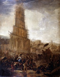 Turm von Babel - Der Turm von Babel - anonymes Gemälde