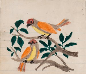 Zwei Vögel von Unknown artist