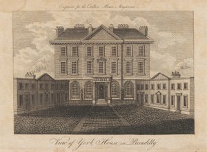 Ansicht von York House in Piccadilly von Unknown artist