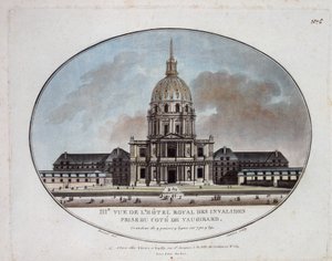 Ansicht des Hôtel Royal des Invalides - Gravur von Unknown artist