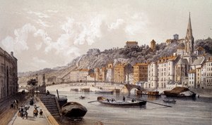 Ansicht der Stadt Lyon vom Quai Tilsitt
