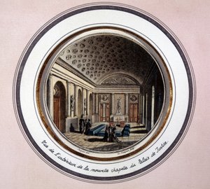 Ansicht des Inneren der Sainte Chapelle de Paris - Gravur von Unknown artist