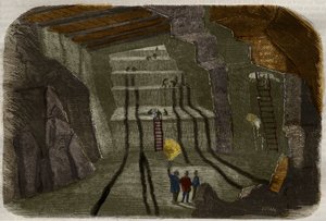 Blick auf die Eisenminen von Stahlberg im Elsass von Unknown artist