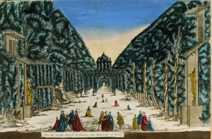 Ansicht des königlichen Gartens von Portici bei Neapel im Jahr 1760
