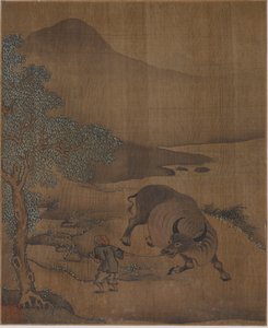 Wasserbüffel und Hirtenjunge