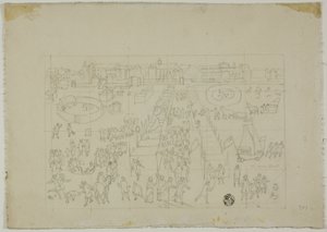 Winterfest außerhalb einer skandinavischen Stadt von Unknown artist