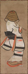 Frau als wandernder Mönch: Onna Komuso (Otsu-e) von Unknown artist