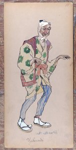 Yakuside-Kostüm für die Uraufführung von Madame Butterfly von Giacomo Puccini, 1904. Sammlung des Museo della Scala in Mailand von Unknown artist