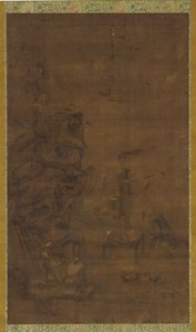 Zhong Kui zähmt die fünf Pestilenzen von Unknown artist