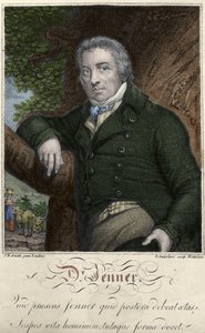 Porträt von Edward Jenner (1749-1823), englischer Arzt, Entdecker der Immunität gegen Pocken.