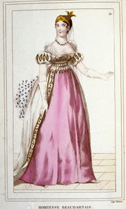Porträt von Hortense de Beauharnais, geboren in Paris 1783, gestorben in Arenenberg, Schweiz, 1837, Tochter von Alexandre de Beauharnais und Joséphine Tascher de la Pagerie. Stich von 1830