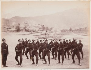Ein Detachement des 4. Gurkha (Gewehr) Regiments von Unknown photographer