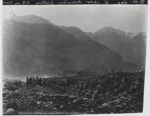 Feuer einstellen, Nr. 1 Britische Gebirgsbatterie, Black Mountain Expedition, 1891 von Unknown photographer