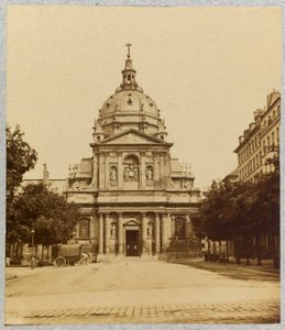 Fassade der Sorbonne-Kapelle, Paris, ca. 1875-1925 (s/w Foto) von Unknown photographer