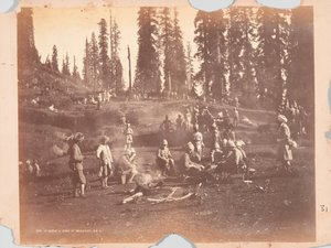 General McQueen und Stab beim Frühstück, Black Mountain Expedition von Unknown photographer