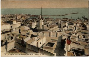 Gesamtansicht der Kasbah in Algier, Algerien - Postkarte der Sammlung Selva, Anfang 20. Jahrhundert von Unknown photographer