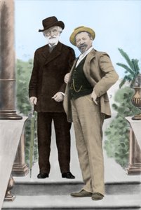 Giuseppe Verdi, italienischer Komponist, und Tenor Francesco Tamagno in Montecatini Ende des 19. Jahrhunderts