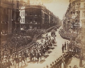 Indische Kavallerie bei der Parade während der Diamantjubiläumsfeierlichkeiten
