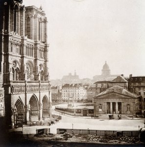 Notre Dame de Paris und der Platz, Ende des 19. Jahrhunderts von Unknown photographer