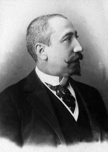Porträt von Jacques Anatole François Thibault, genannt Anatole France (1844-1942), Schriftsteller und Journalist, gewählt in die Académie Française im Jahr 1896.