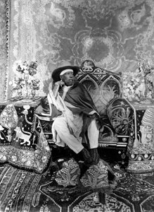 Porträt von Menelik II. (1844 - 1913), Kaiser von Äthiopien.