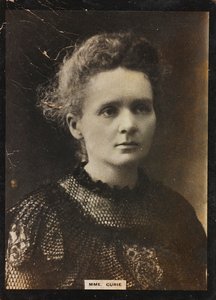 Porträt der Chemikerin und Physikerin Marie Skłodowska-Curie (1867-1934), Ehefrau von Pierre Curie, Nobelpreis für Physik 1903 mit ihrem Ehemann und für Chemie 1911 von Unknown photographer