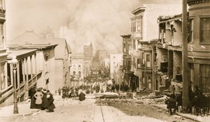 Erdbeben und Feuer in San Francisco von Unknown photographer