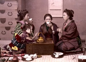 Tee zu Hause, Japan, späte 19. Jahrhundert - Archiv der Auslandsmissionen von Unknown photographer