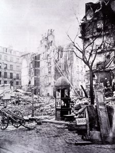 Die großen Arbeiten von Paris: die Ecke der Rue Royal und Rue du Fbg St Antoine von Unknown photographer