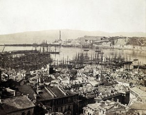 Der Hafen von Genua Ende des 19. Jahrhunderts von Unknown photographer