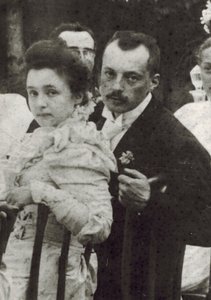 Wladimir Dmitrijewitsch Nabokow (1870-1922) und Jelena Iwanowna Rukawischnikowa (1876-1939) von Unknown photographer