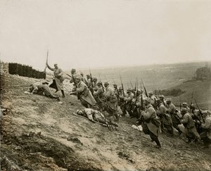 Krieg von 14-18 (1914-1918) - Propaganda - Fotografische stereoskopische Glasplatte LSU (L.S.U. La Stereoscopie Universelle) herausgegeben 1914: Entfernung des großen Sporns von Notre-Dame de Lorette (Gemeinde Ablain-Saint-Nazaire - Ablain Saint Nazaire, P von Unknown photographer