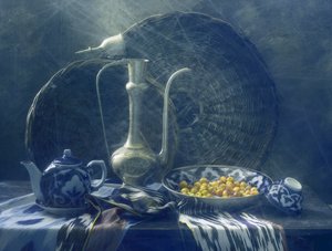 Traditionelles Blaues Stillleben von UstinaGreen