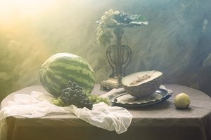 Vintage Frucht Stillleben von UstinaGreen