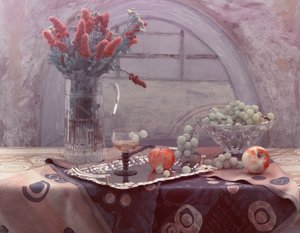 Vintage Obst und Blumen