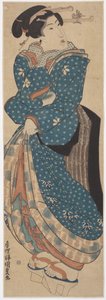Stehende Frau von Utagawa (1786 1865) Kunisada