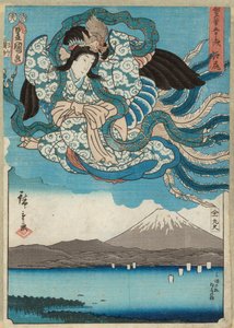Ejiri, veröffentlicht von Maru-ya Kyushiro, ca. 1850 (Farbholzschnitt)