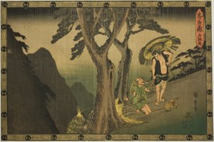 Akt 5, aus der Serie "Die Rache der loyalen Gefolgsleute" von Utagawa Hiroshige