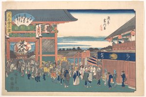 Asakusa Kaminarimon Mae (Kameya) von Utagawa Hiroshige