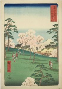 Asuka-Hügel in der östlichen Hauptstadt, aus der Serie "Sechsunddreißig Ansichten des Berges Fuji"