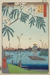 Ayase-Fluss und Kanegafuchi, Nr. 63 aus der Serie "Hundert berühmte Ansichten von Edo"