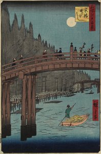 Bambusufer, Kyo_bashi, Dezember 1857 von Utagawa Hiroshige